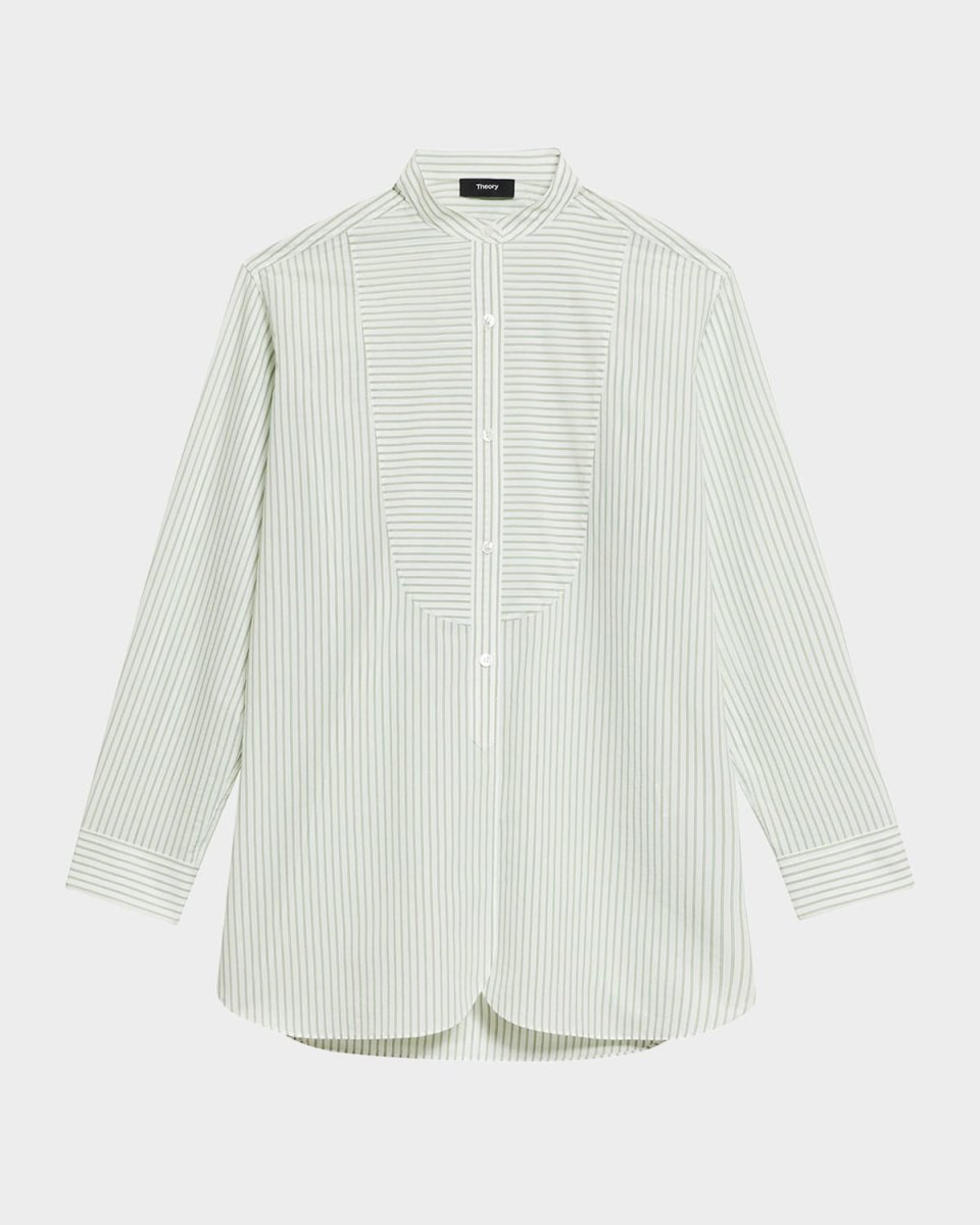Stripe Oversized Tuxedo Shirt